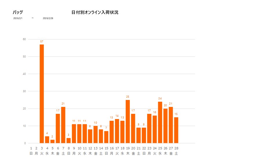 日付別バッグ202602グラフ